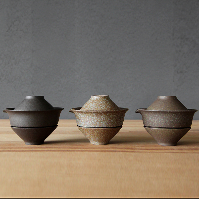 Korean Tea Set - Japoński ceramiczny czajnik z gaiwanem, zestaw