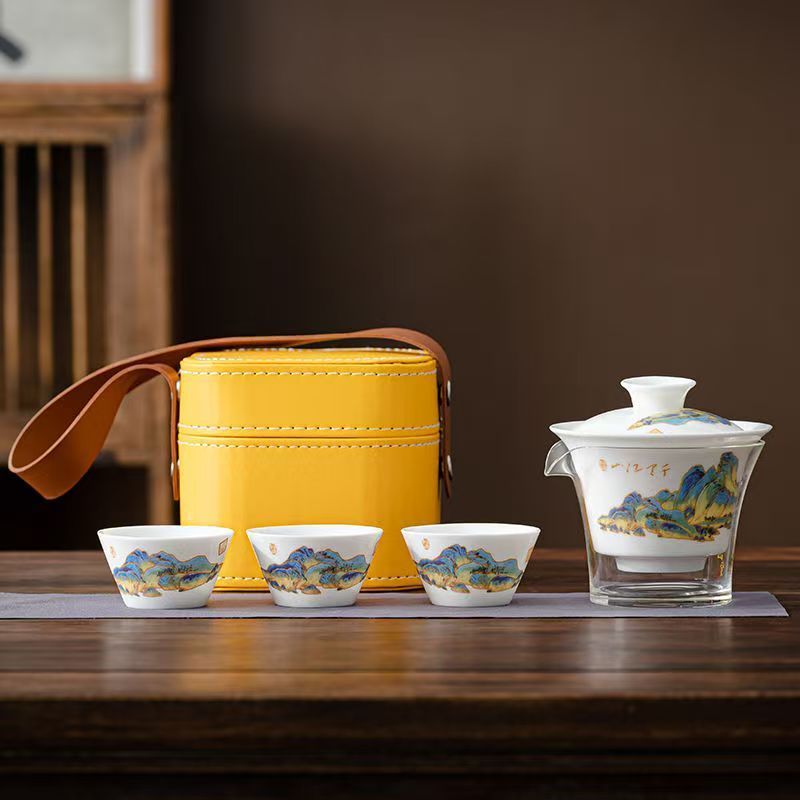 Korean Tea Set - Podróżny Zestaw do Herbaty z Białej