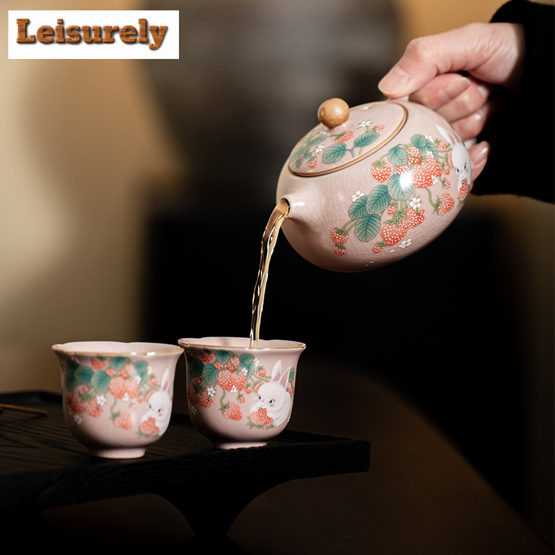 Antyczna różowa filiżanka do h – Korean Tea Set recenzja i cena
